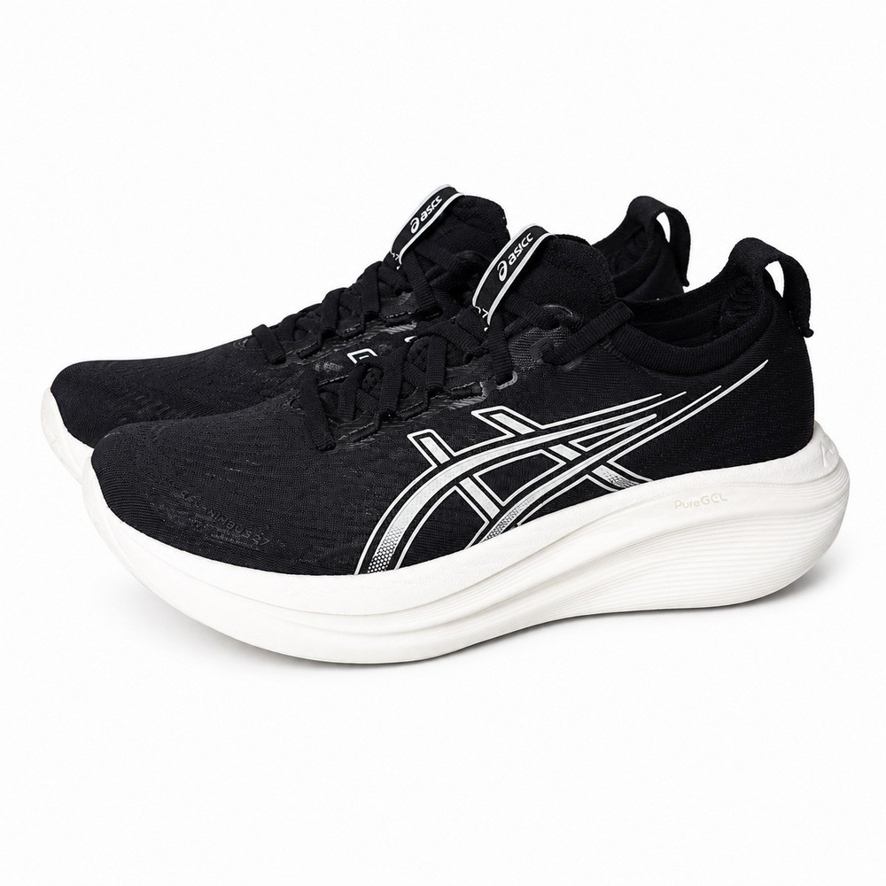 ASICS GEL-NIMBUS 27 Black/Lake Grey 1012B753-002 Women's Size 9 Running Shoes